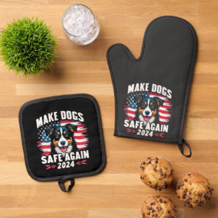 Ensemble De Gant De Cuisine Et De Manique Rendre les chiens en sécurité Trump Vance l'électi