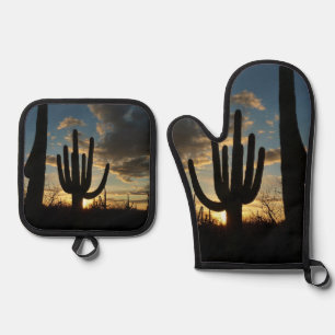 Ensemble De Gant De Cuisine Et De Manique Saguaro Sunset II Arizona