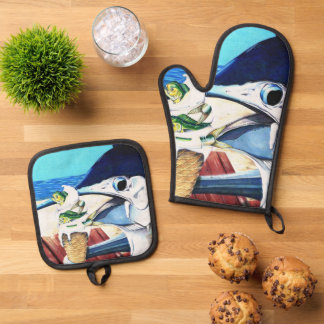 Ensemble De Gant De Cuisine Et De Manique Saveurs d'été