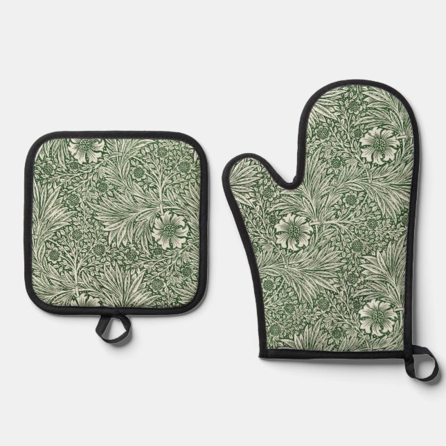 Ensemble De Gant De Cuisine Et De Manique Soucis, William Morris (Recto)