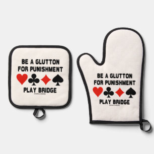 Ensemble De Gant De Cuisine Et De Manique Soyez Un Glutton Pour Châtiment Jouer Des Costumes
