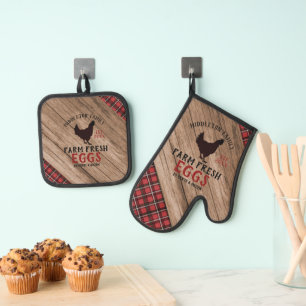 Ensemble De Gant De Cuisine Et De Manique Style rural personnalisé