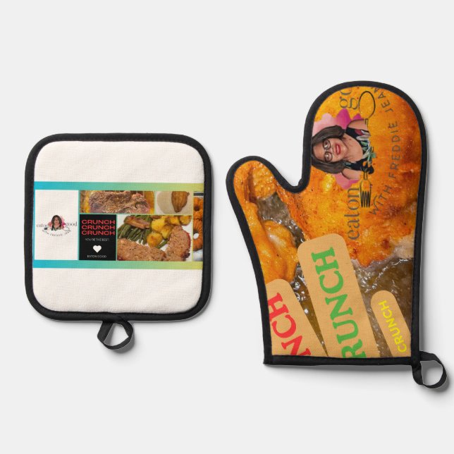 Ensemble De Gant De Cuisine Et De Manique Supports (Recto)