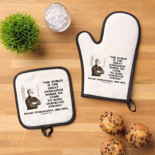 Ensemble De Gant De Cuisine Et De Manique Swami Vivekananda Grand Gymnase Mondial Fort Qte