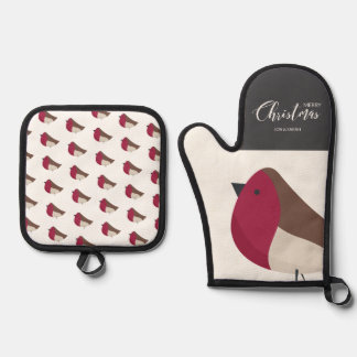 Ensemble De Gant De Cuisine Et De Manique Sweet Robin