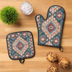 Ensemble De Gant De Cuisine Et De Manique Tapis Turc Tapisserie Antique Kilim Kabristan