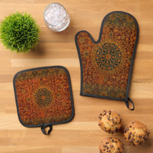 Ensemble De Gant De Cuisine Et De Manique Tapisserie William Morris Tapisserie tapis