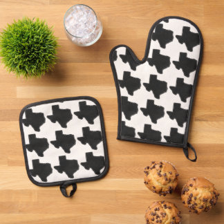 Ensemble De Gant De Cuisine Et De Manique Texas