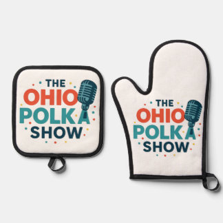 Ensemble De Gant De Cuisine Et De Manique The OHIO Polka Show Oven Mitt and Pot Holder Set