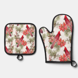 Ensemble De Gant De Cuisine Et De Manique Thème de Noël Porte-poste
