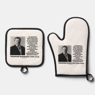 Ensemble De Gant De Cuisine Et De Manique Théodore Roosevelt Trahison Publique Américaine