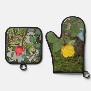 Ensemble De Gant De Cuisine Et De Manique Titulaires de pots pour toujours roses