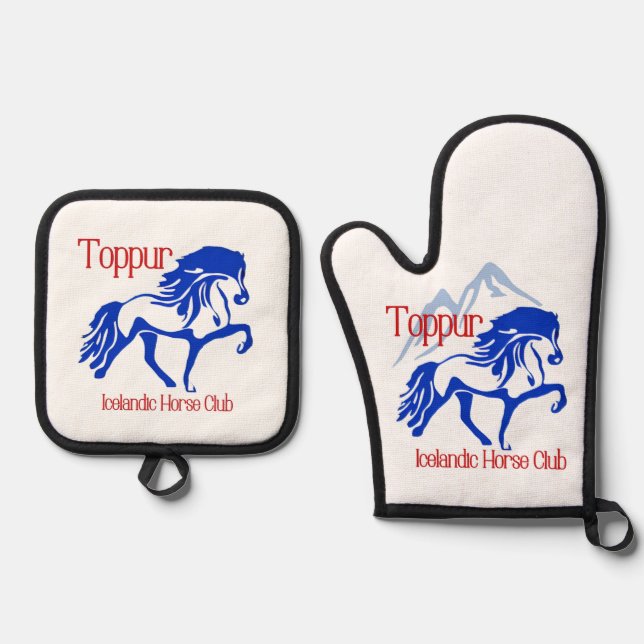 Ensemble De Gant De Cuisine Et De Manique Toppur (Recto)
