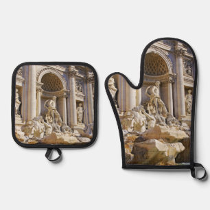 Ensemble De Gant De Cuisine Et De Manique Trevi fountain