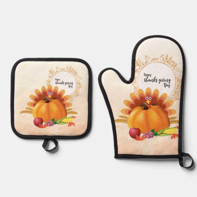 Ensemble De Gant De Cuisine Et De Manique turquie (Recto)