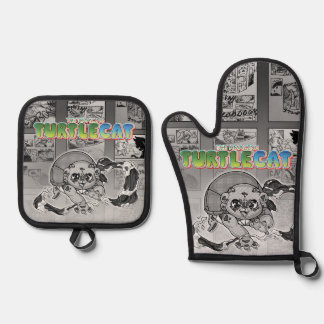 Ensemble De Gant De Cuisine Et De Manique turtlecat mitt de l'activité swish-a-wssshh