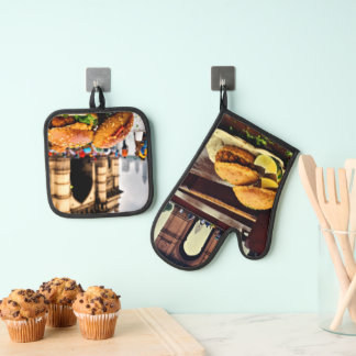 Ensemble De Gant De Cuisine Et De Manique Vada Pav Bliss à la porte d'entrée de l'Inde sous 