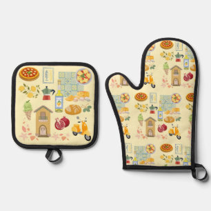 Ensemble De Gant De Cuisine Et De Manique   Vie rurale Italie