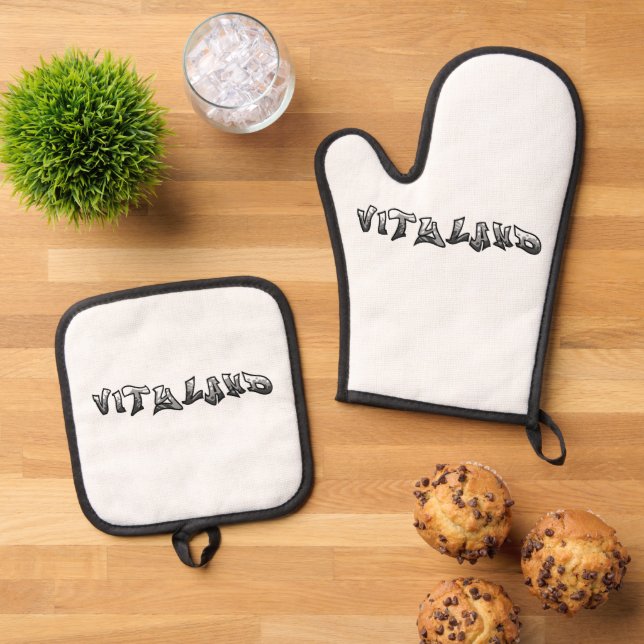 Ensemble De Gant De Cuisine Et De Manique Vityland Oven Mitt and Pot Holders (De haut en bas)