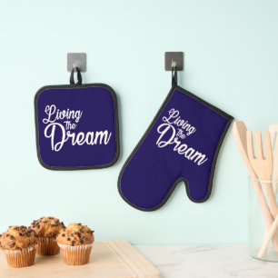 Ensemble De Gant De Cuisine Et De Manique Vivre Le Rêve Inspiration Motivationnelle