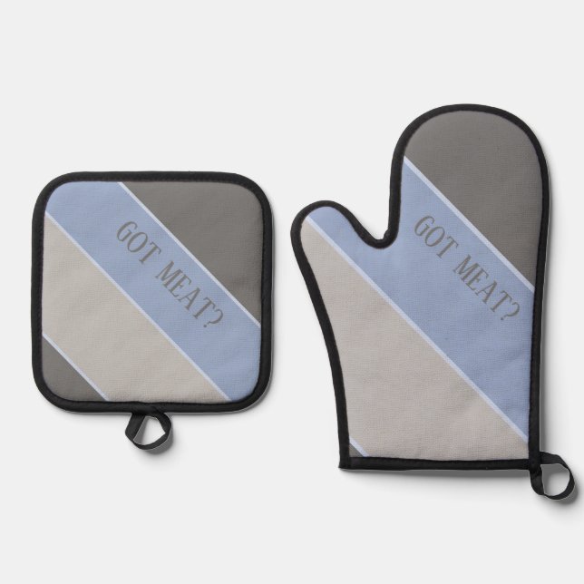 Ensemble De Gant De Cuisine Et De Manique Vous avez de la viande ? (Recto)