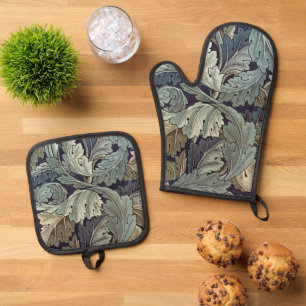 Ensemble De Gant De Cuisine Et De Manique William Morris Acanthus Feuilles