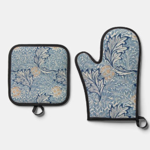 Ensemble De Gant De Cuisine Et De Manique William Morris Flower Floral Design