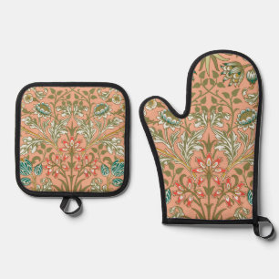 Ensemble De Gant De Cuisine Et De Manique William Morris Hyacinth Flower Rose Art