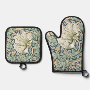Ensemble De Gant De Cuisine Et De Manique William Morris Pimpernel Fond d'écran floral