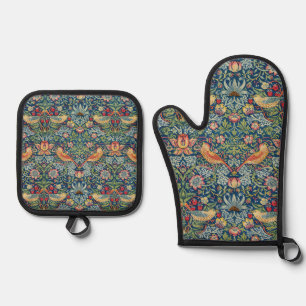 Ensemble De Gant De Cuisine Et De Manique William Morris - Thief aux fraises