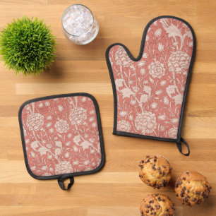 Ensemble De Gant De Cuisine Et De Manique William Morris Wild Tulip Classique Conception Vic