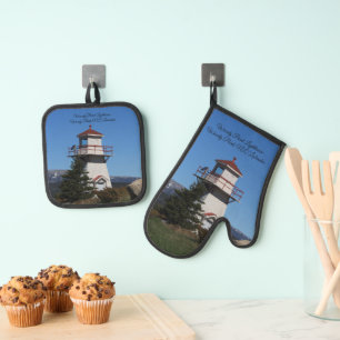 Ensemble De Gant De Cuisine Et De Manique Woody Point Lighthouse NL/Labrador