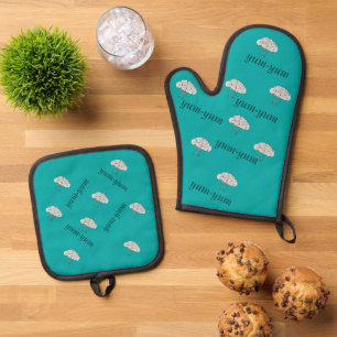 Ensemble De Gant De Cuisine Et De Manique yum Broccoli Mitts à four