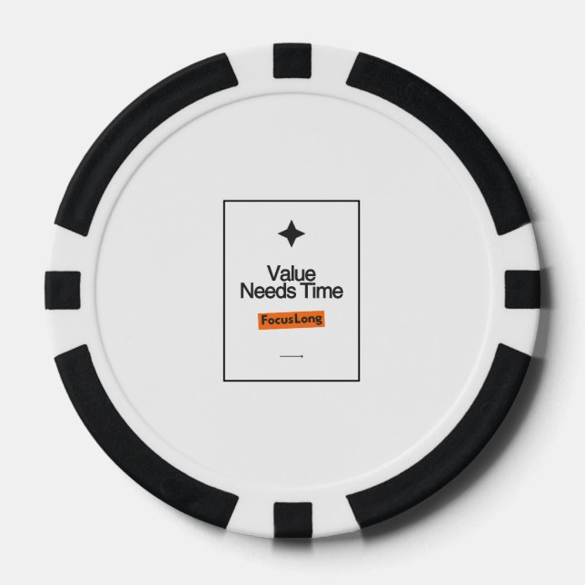 Ensemble de jetons de poker Focus Long – La valeur (Recto)