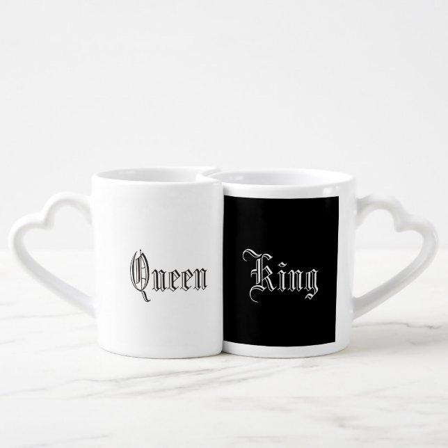 Mugs couple - King et Queen blanc