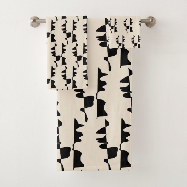 Ensemble de Linge de Bain - Abstrait Dual Face (En situation)