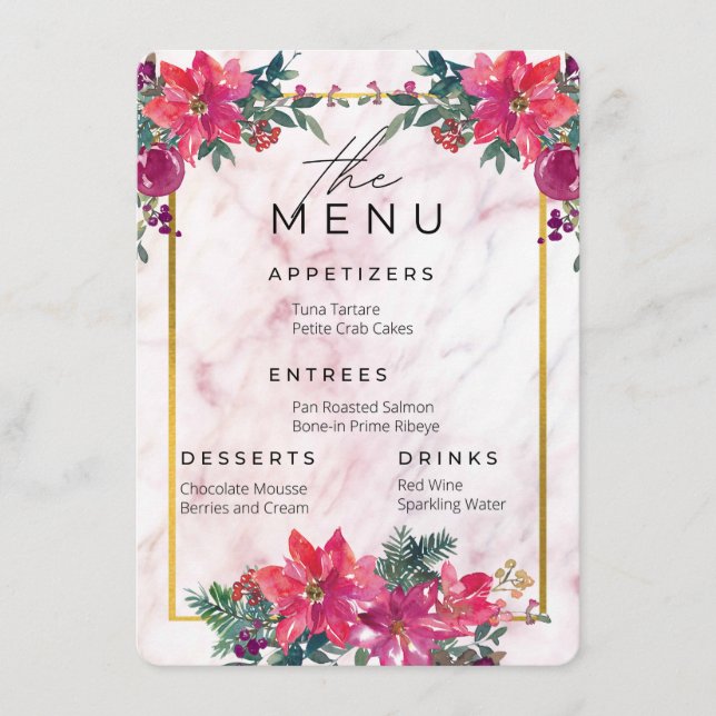 Ensemble de mariage : Le menu (Devant)
