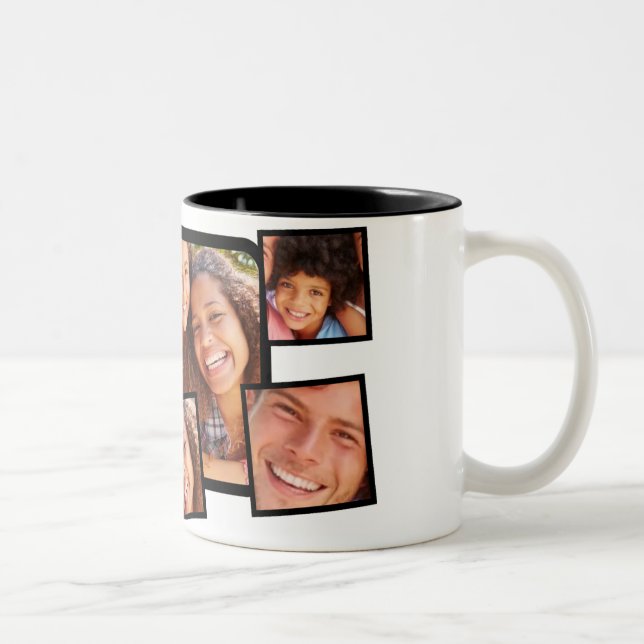 Ensemble de Mug Café Collage Photo Famille (Droit)