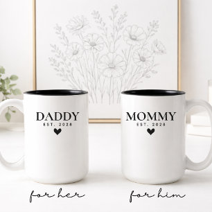 Ensemble de mugs personnalisés pour Maman et Papa