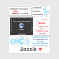 Ensemble de mutisme sélectif 1 Sticker en vinyle c