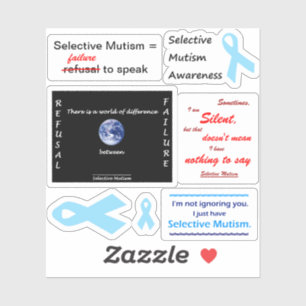 Ensemble de mutisme sélectif 1 Sticker en vinyle c