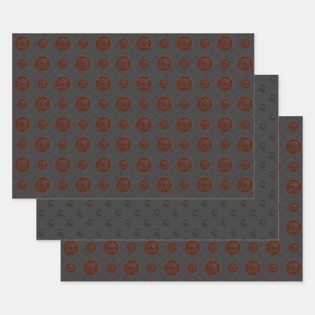 Ensemble de papier à envelopper Leo Mandala (Lot)