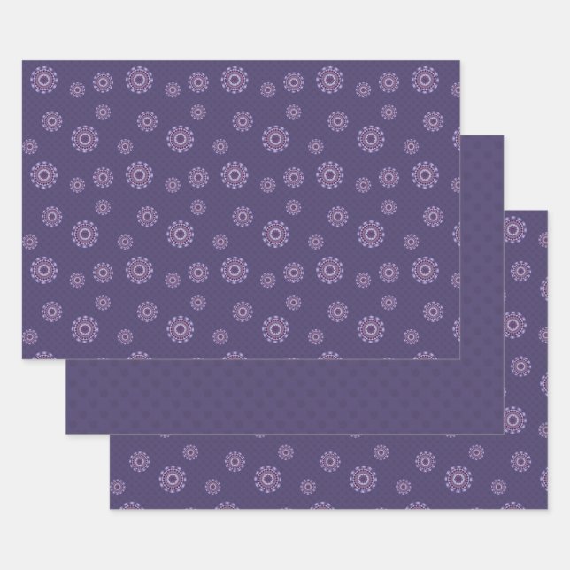 Ensemble de papier à envelopper Mandala (Lot)