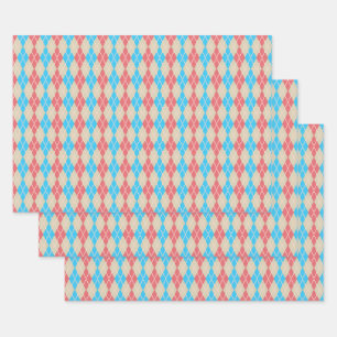 Ensemble de papier cadeau Argyle à la plage
