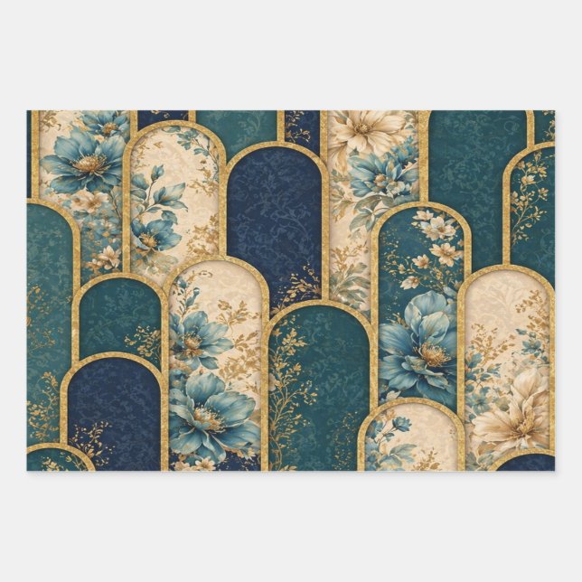 Ensemble de papier cadeau – Emballage cadeau éléga (Devant)