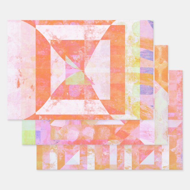 Ensemble de papier cadeau Mixed Media Orange Crush (Lot)