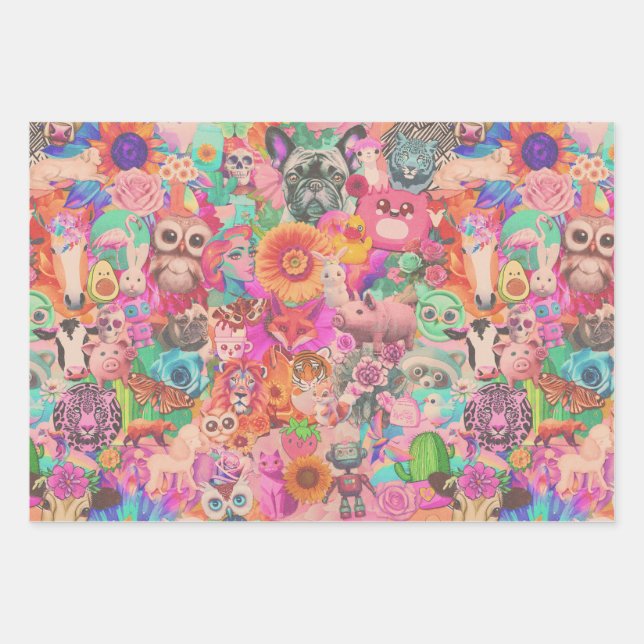 Ensemble de papier découpage de collection Kitschy (Devant)