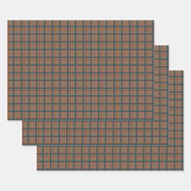 Ensemble de papier d'emballage à carreaux chic d'a (Lot)