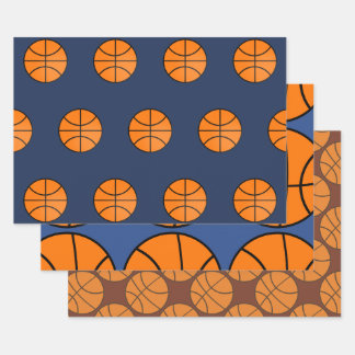 Ensemble de papier d'emballage de basketball