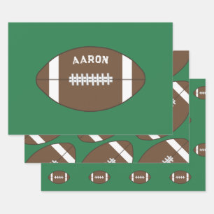 Ensemble de papier d'emballage de football personn